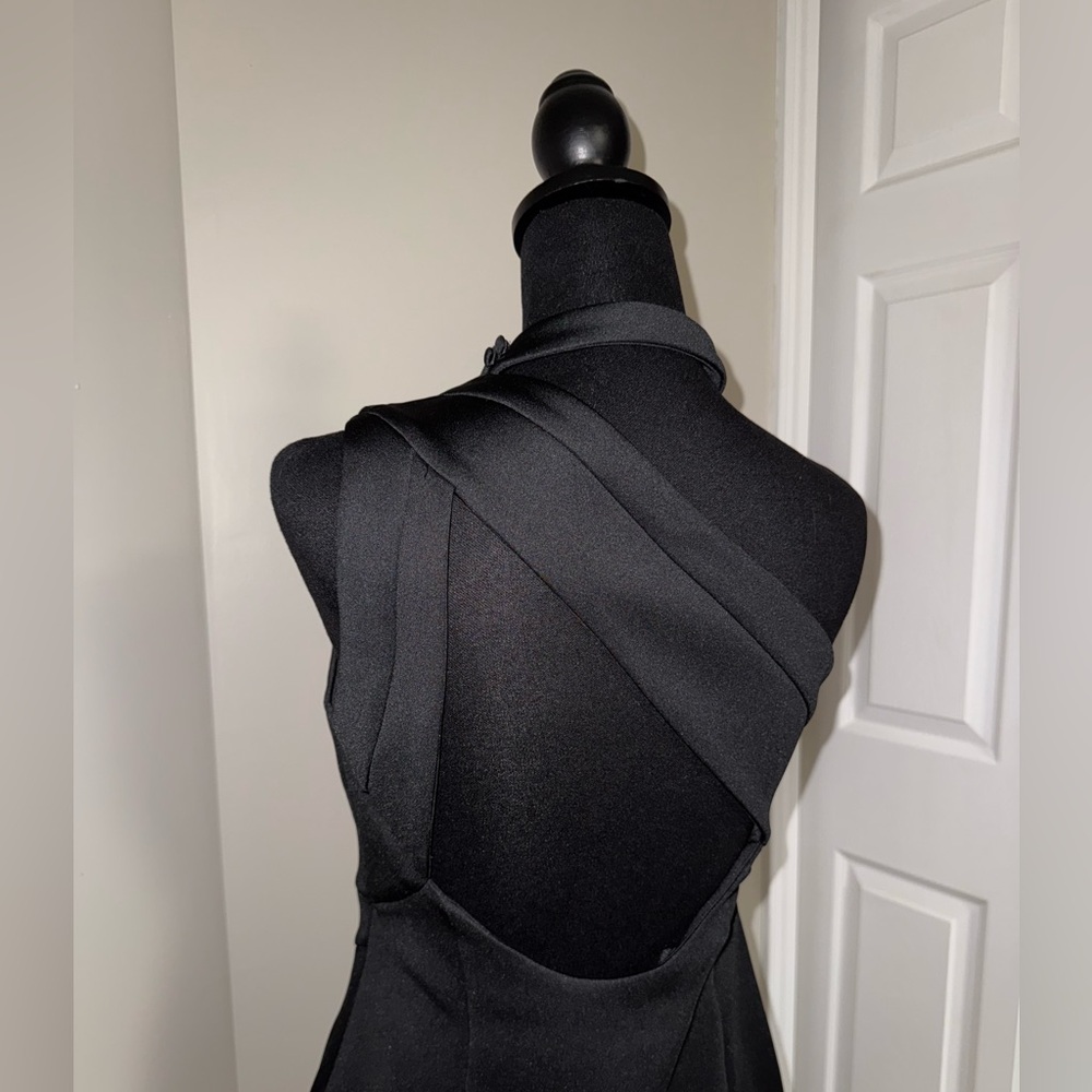 Calvin Klein Elegant Black Halter Dress